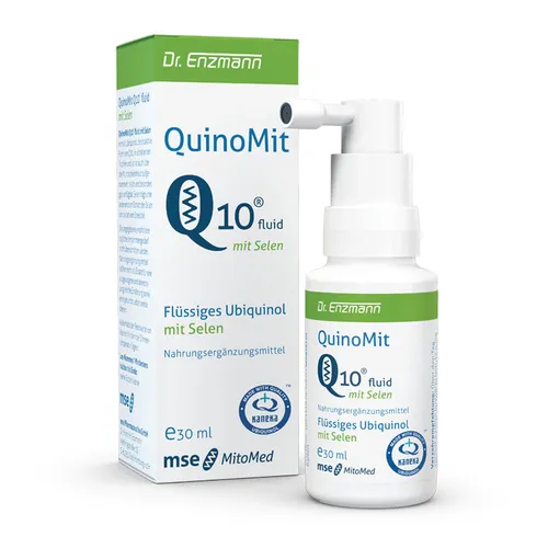 QUINOMIT Q10 fluid mit Selen 30 ml - Arzneimittel zur Unterstützung der Zellenergie, enthält wertvolles Coenzym Q10 und Selen für ein starkes Immunsystem.
