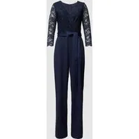 SWING Wickel-Optik Jumpsuit in Marine, Größe 44 in blau von Swing
