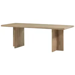 Esstisch Ato - Mangoholz Natur, 220x90 cm - Der Esstisch Ato aus edlem Mangoholz ist ideal für gesellige Abende. Mit seiner großzügigen Tischplatte bietet er Platz für Familie und Freunde und wird zum Mittelpunkt Ihres Essbereichs.