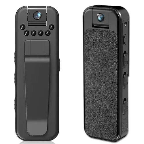 GOMETY Tragbare Mini Kamera WLAN 1080P – Kleine Bodycam mit 180° drehbarem Objektiv