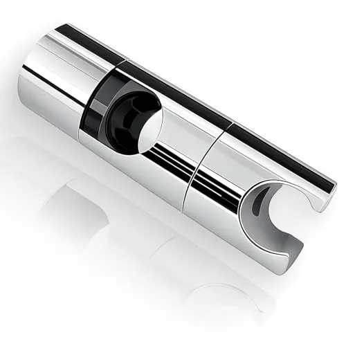 Handbrause Halterung, 18-25mm Verstellbarer Durchmesser, Hochwertige Duschkopf Halterungen FüR Stange, Robuste Duschbrause Halterung Aus Abs, GläNzend Chrom, Shower Head Holder