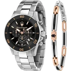 MASERATI R8873600001 Herrenuhr Competizione Chronograph 43mm - Chronograph mit 10ATM Wasserdichtigkeit, sportlichem Design und hochwertigem Edelstahl- und Keramikgehäuse für stilvolle Herren.