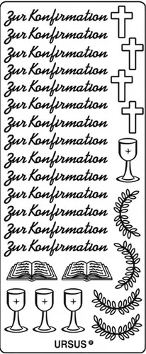Ursus - Ludwig Bähr Etiketten Kreativsticker 10x23cm Motiv 31 VE=5 Stück gold