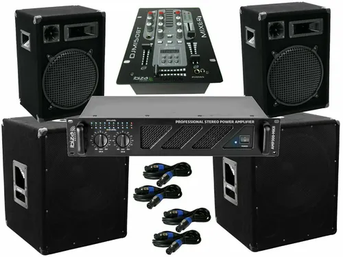 PA Set 2900 Watt mit 3 Wege Boxen und Subwoofer