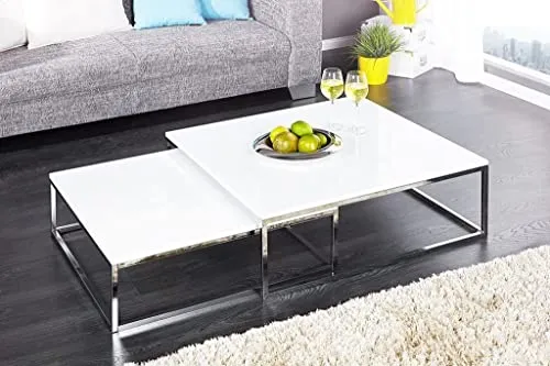 LEBENSwohnART 2er Set Design Couchtisch MENTO von LebensWohnArt