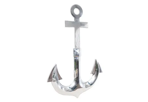 riess-ambiente Wanddekoobjekt SEVEN SEAS 70cm silber (Einzelartikel, 1 St), Metall · Anker · Wohnzimmer · Maritim