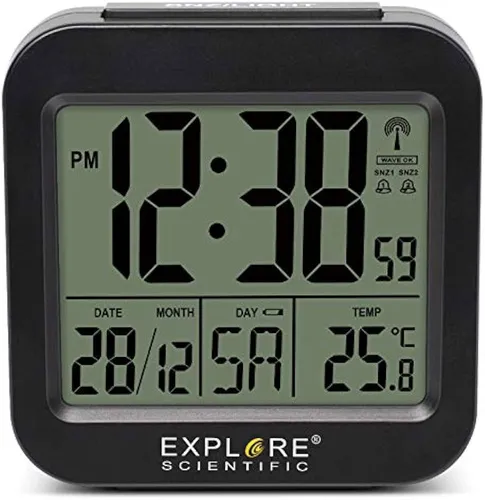 Explore Scientific RDC1008 Wecker Digital Schwarz Batterie Neu Quadratisch 8 cm