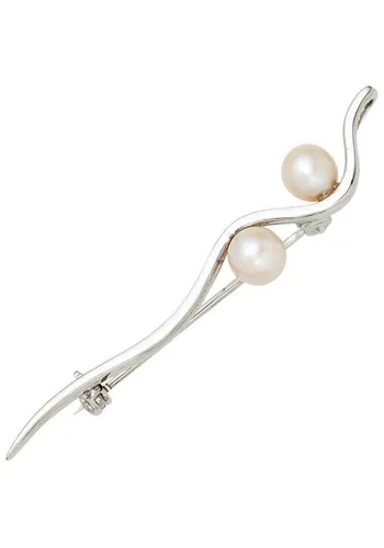 JOBO Brosche, 925 Silber mit Süßwasser-Zuchtperlen in silber von JOBO