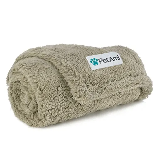PetAmi Flauschige, wasserdichte Hundedecke für kleine und mittelgroße Hunde, weich, warm, Sherpa-Überwurf, pinkelfest, Couchbezug, wendbar, Katzen-, Welpenbettdecke, Sofaschoner, Plüsch, waschbares