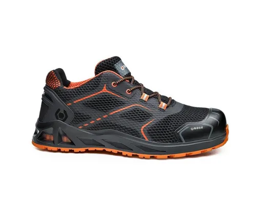 BASE Protection Herren K-step Sicherheitsschuhe, Black Orange, 43 EU - Herren Industrie & Handwerk Schuhe, mit antistatischer Funktion und 200 Joule Zehenkappe für optimalen Schutz und unglaublichen Komfort bei der Arbeit.