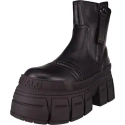 Buffalo Damen Boot Gospher Bootie Zip schwarz - Größe 41 - Modischer Bootie aus hochwertigem Kunstleder mit praktischen Reißverschlüssen und bequemer Memory Foam Innensohle für hohen Tragekomfort. Ideal für den Freizeitlook und abriebfest für den täglichen Einsatz.