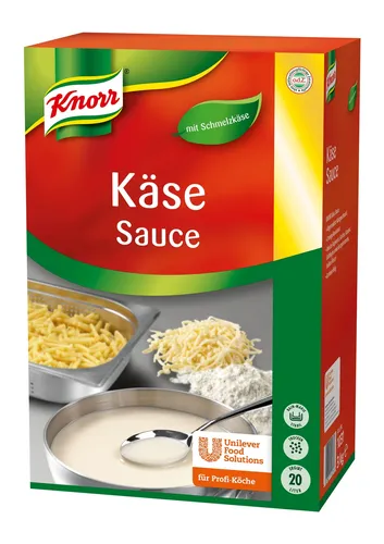 Knorr Käse Sauce cremig für Pasta & Gemüse 3000g - Cremige Käse Sauce, ideal für Pasta und Gemüse, verleiht Gerichten einen feinen Geschmack. Praktische 3000g Packung für den Genuss in der Küche.