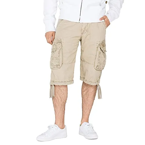 Herren Cargoshorts JET SHORT 31 - Modische Vintage-Cargoshorts von Alpha Industries, ideal für den Sommer. Mit praktischen Gürtelschlaufen und komfortablem Reißverschluss.