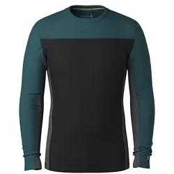 Smartwool Classic Thermal Merino BL Colorblock Crew Boxed - Merinounterwäsche Gr S schwarz - Funktionsunterwäsche für kalte Tage, aus 100% Merinowolle für optimalen Wärme- und Feuchtigkeitstransport. Ideal für Ski und Outdoor-Aktivitäten.