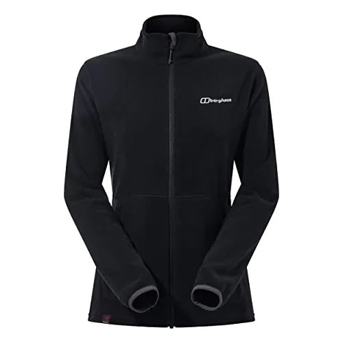 Berghaus Damen Prism 2.0 Micro Interactive Full Zip Fleece Jacke, zusätzliche Wärme, schmeichelnder Stil, langlebig, Schwarz, 34 EU