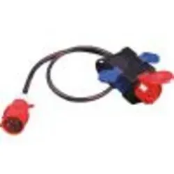 Kompaktverteiler mit Zuleitung 400 V, 16 A - Robuster Kompaktverteiler für Bau und Industrie, spritzwassergeschützt und platzsparend, ideal für mobile Einsätze in Innen- und Außenbereichen.