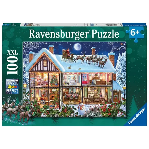 Ravensburger Kinderpuzzle Weihnachten zu Hause - Zauberhaftes Weihnachtspuzzle für Kinder, fördert spielerisch die Konzentration und Feinmotorik.
