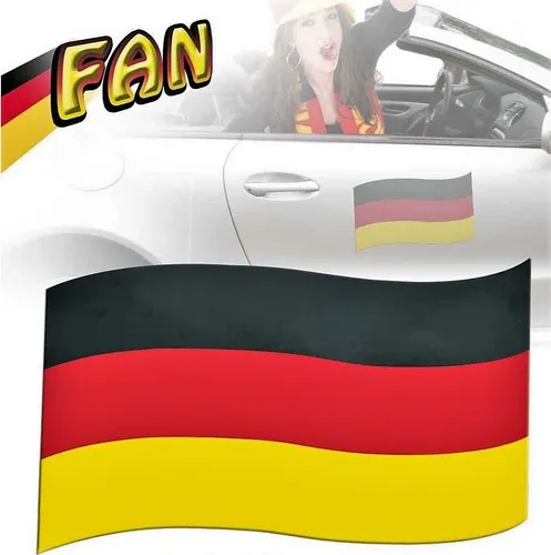 Magnetfahne FAN ca. 30 x 20 cm Deutschland WM/EM Autocorso Flagge 123416013F