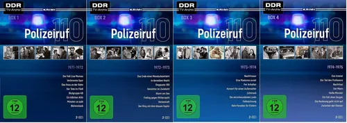 Defa DDR TV-Archiv POLIZEIRUF 110 BOX 1 2 3 4 Jahr 1971-75 Peter Borgelt 12 DVD