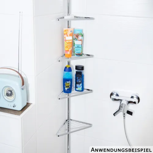 Böttcher-AG Teleskop-Badregal in silber von Haushalt International