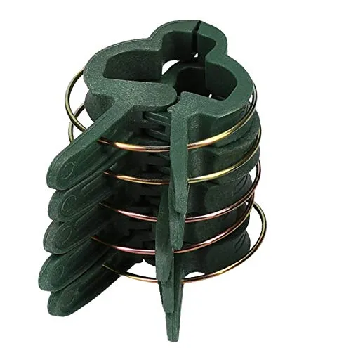 mumbi 200x Pflanzenclips Pflanzenklammern Pflanzenhalter Pflanzenbinder in klein, Gartengrün