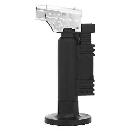 Akozon Flammenbrenner, Dentallabor Zündflamme Butangasbrenner Brenner Lötschweißgerät mit Sicherheitsschloss Einstellbare Flamme Kulinarisches Kochen Lebensmittelbrenner