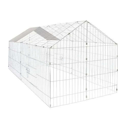 Wiltec Freilaufgehege Kaninchen 180 x 75 x 75 cm - Käfige & Laufställe für Kleintiere – Robustes, wetterfestes Design für optimalen Schutz und großzügigen Platz zum Hoppeln und Spielen.