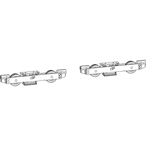 GU-934 HS Tandemlaufwagen 400 kg aus verzinktem Stahl - Robuster Rollwagen mit 400 kg Tragkraft, ideal für Werkstätten und Lager, langlebig und korrosionsbeständig durch verzinkte Oberfläche.