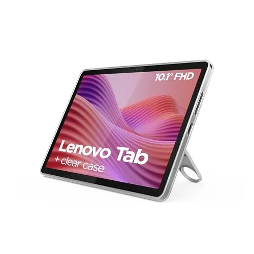 Lenovo Tab 10,1 Zoll Tablet mit 4G LTE - Tablets - 10,1 Zoll WUXGA Touchscreen, MediaTek Helio G85 Prozessor für flüssige Leistung und bis zu 9,5 Stunden Akkulaufzeit, inklusive transparenter Hülle mit integriertem Ständer.