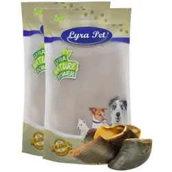 Stk. Lyra Pet® Rinderhufe ca. 2,4 kg - Hundefutter: 100% Büffel-Rinderhufe für langanhaltendes Kauvergnügen und Zahnpflege, proteinreich, fettarm und ohne künstliche Zusätze.