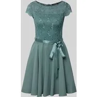 SWING Cocktailkleid mit Pailletten in Blau (Größe 32) von Swing