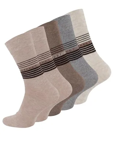 VCA 10 Paar Herren Baumwoll Socken COMFORT Herrensocken verschiedene Modelle (39-42, Street Hell Sortiert (2037))