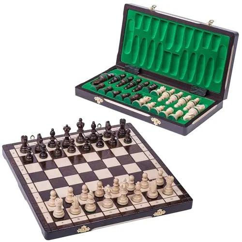 Square - Schach Schachspiel - Olympia - 35 x 35 cm - Schachfiguren & Schachbrett aus Holz