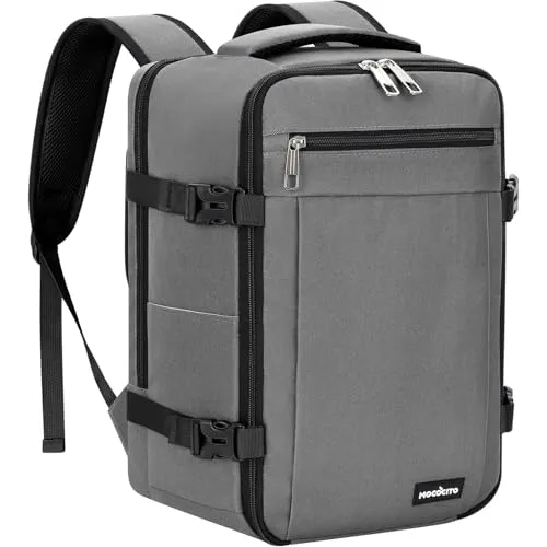 MOCOCITO Handgepäck Rucksack für Ryanair 40x20x25, Untersitz-Kabinentasche, Maximale Größe der Kabinenreisetasche Flugtasche, Gepäck Weekender mit Schultergurt Handtasche Sporttasche-20L(Grau)