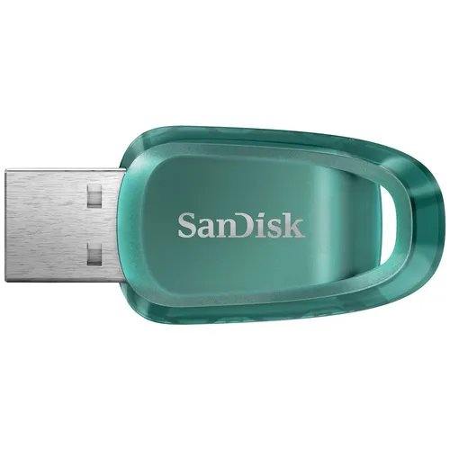 SanDisk Ultra Eco 128 GB USB 3.2 Stick - Nachhaltig aus über 70% recyceltem Kunststoff, bis zu 100 MB/s Geschwindigkeiten und drehbares Design für optimalen Schutz