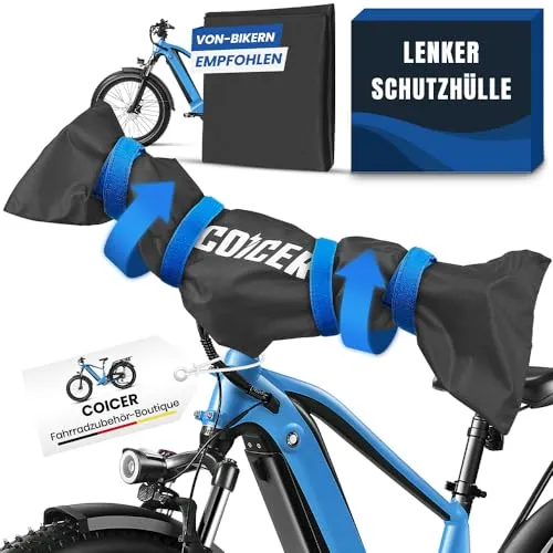 2er Pack Lenkerschutzhüllen für E-Bikes – 94,5x24,5cm - Fahrradkoffer & Fahrradtransporttaschen, staubgeschützte Polyesterhüllen mit Klettverschluss für optimalen Oberflächenschutz deiner E-Bike-Lenker.