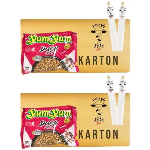 60er Pack (60x60g) Yum Yum Instant Nudelsuppe Entengeschmack (Papa Vo ®)