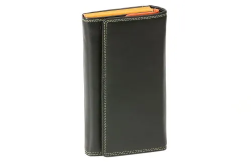 LEAS Damenlangbörse Echt-Leder, bunt Multicolore