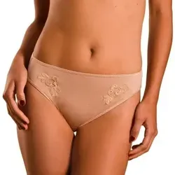 Chantelle DE Damen Panties Hedona, Braun (Cafe Latte 12), 38 - Funktionsunterwäsche mit glättendem Effekt für Bauch, Taille, Hüfte und Gesäß. Hoher Komfort durch nahtloses Design und edle Guipure-Stickereien.