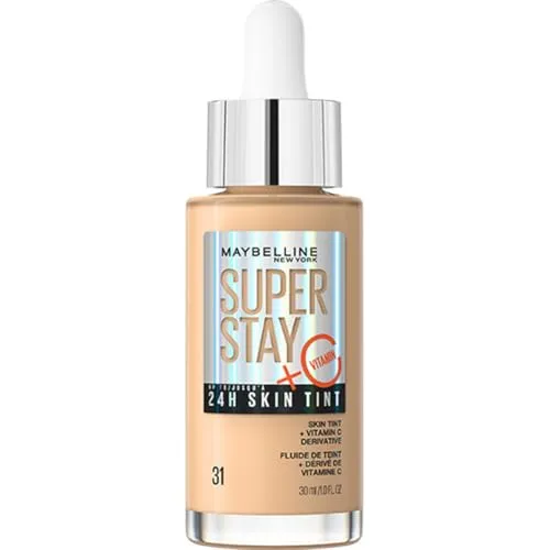 Maybelline Super Stay 24h Skin Tint Foundation 31 - Lang anhaltende Deckkraft - Make-up für 24 Stunden, leichte Textur für ein natürliches Finish und ideal für den täglichen Gebrauch.
