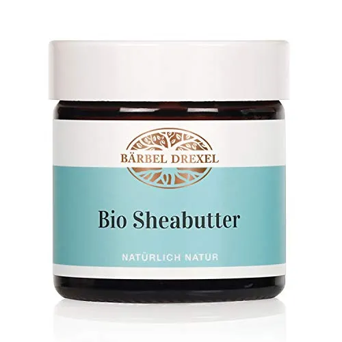 BÄRBEL DREXEL Sheabutter Bio Unraffiniert Kaltgepresst (50ml) Bio-Sheabutter Rein & Natürlich, Pur Vegane Bio Herstellung Deutschland Premium Shea Butter Parfümfrei Körperbutter