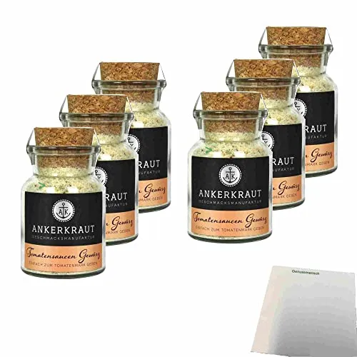 Ankerkraut TOMATENSAUCEN GEWÜRZ 6er Pack (6x100 G) + usy Block