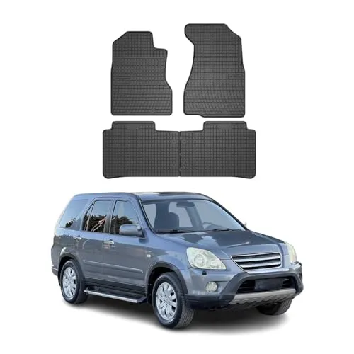 OMAC Auto-Fußmatten für Honda CRV 2002-2006 - Automatten aus Gummi, wasserdicht und rutschfest, für perfekten Schutz und einfache Reinigung im Innenraum Ihres Honda CRV.