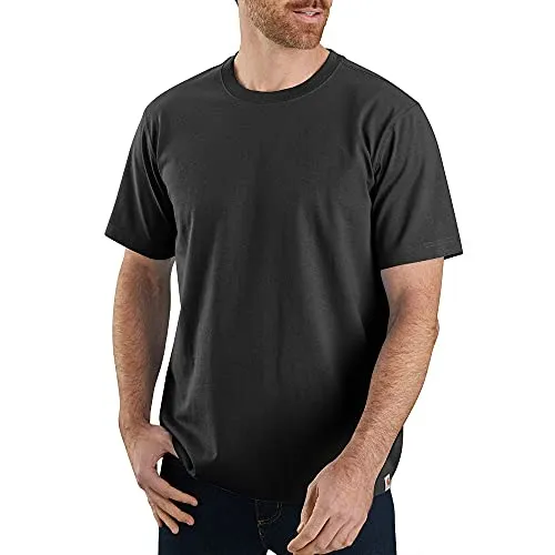 Carhartt Herren Relaxed Fit, schweres, kurzärmliges T-Shirt, Schwarz, XS