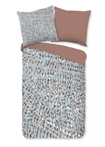 Traumschloss Bettwäsche Baumwolle, Renforcé, 2 teilig, Farbkleckse auf Hellgrau grau