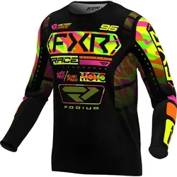 FXR Kids MX Jersey Podium Sherbet Camo - Stylisches MX Jersey für Kinder in Mehrfarbig, aus 100% Polyester, ideal für Freizeit und Sportaktivitäten, sorgt für optimalen Tragekomfort.