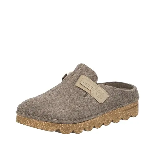 Rieker D.Winterpantoffel in Beige, Gr. 36 - Bequeme Damen Hausschuhe aus kuscheligem Filz mit Antistress-Innensohle für optimalen Tragekomfort und Entlastung – ideal für entspannte Momente zu Hause.