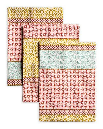 Maison d' Hermine Provence 100% Baumwolle Set von 3 Mehrzweck-Küchentuch Weiche, saugfähige Geschirrtücher | Geschirrtücher | Barhandtücher | Frühling/Sommer (50 cm X 70 cm)