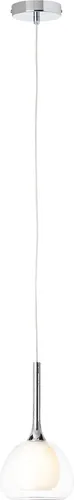 Hängelampe kürzbar, 126 cm Höhe, Ø 16 cm, E14, max. 40 W, Metall/Glas