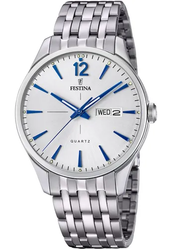 Festina Collection F20204/1 Herrenuhr - Armbanduhr für Herren aus Edelstahl mit 12-Stunden-Zifferblatt und Datumsanzeige, wasserdicht bis 50 m – ideal für den täglichen Gebrauch.